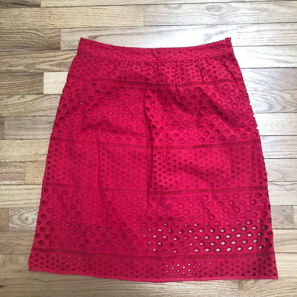 Like New LOFT Pink Lace Skirt